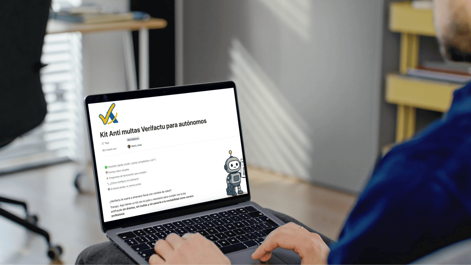 Kit anti multas verifactu para autonomos 2026 Vista previa del Kit Anti Multas Verifactu 2026 para autónomos en un ordenador portátil.